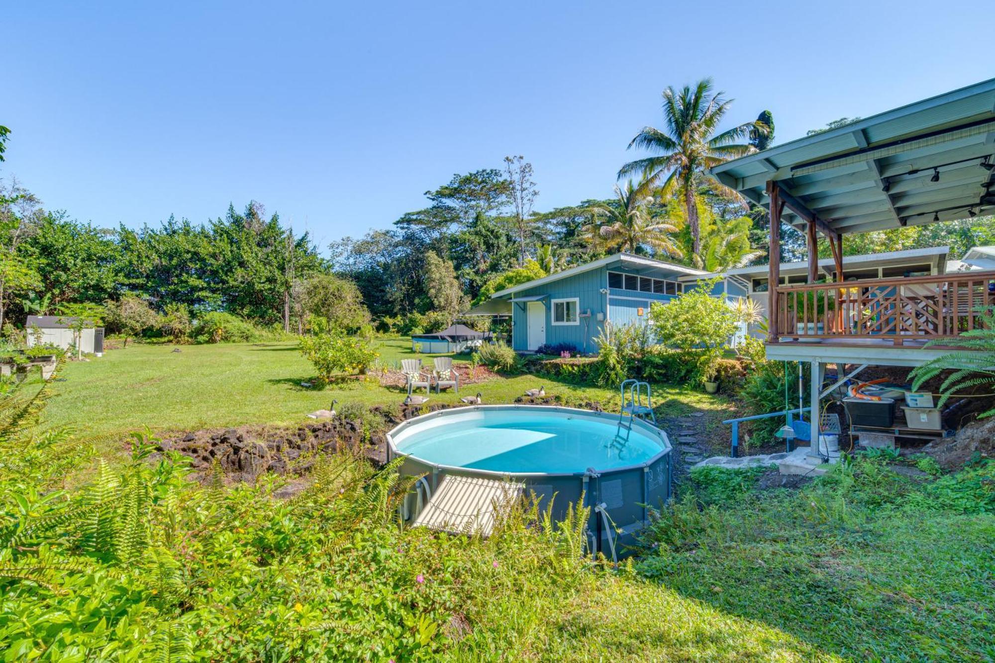 Keaau Apartment On Beautiful Acre With Pool And Deck! Kültér fotó