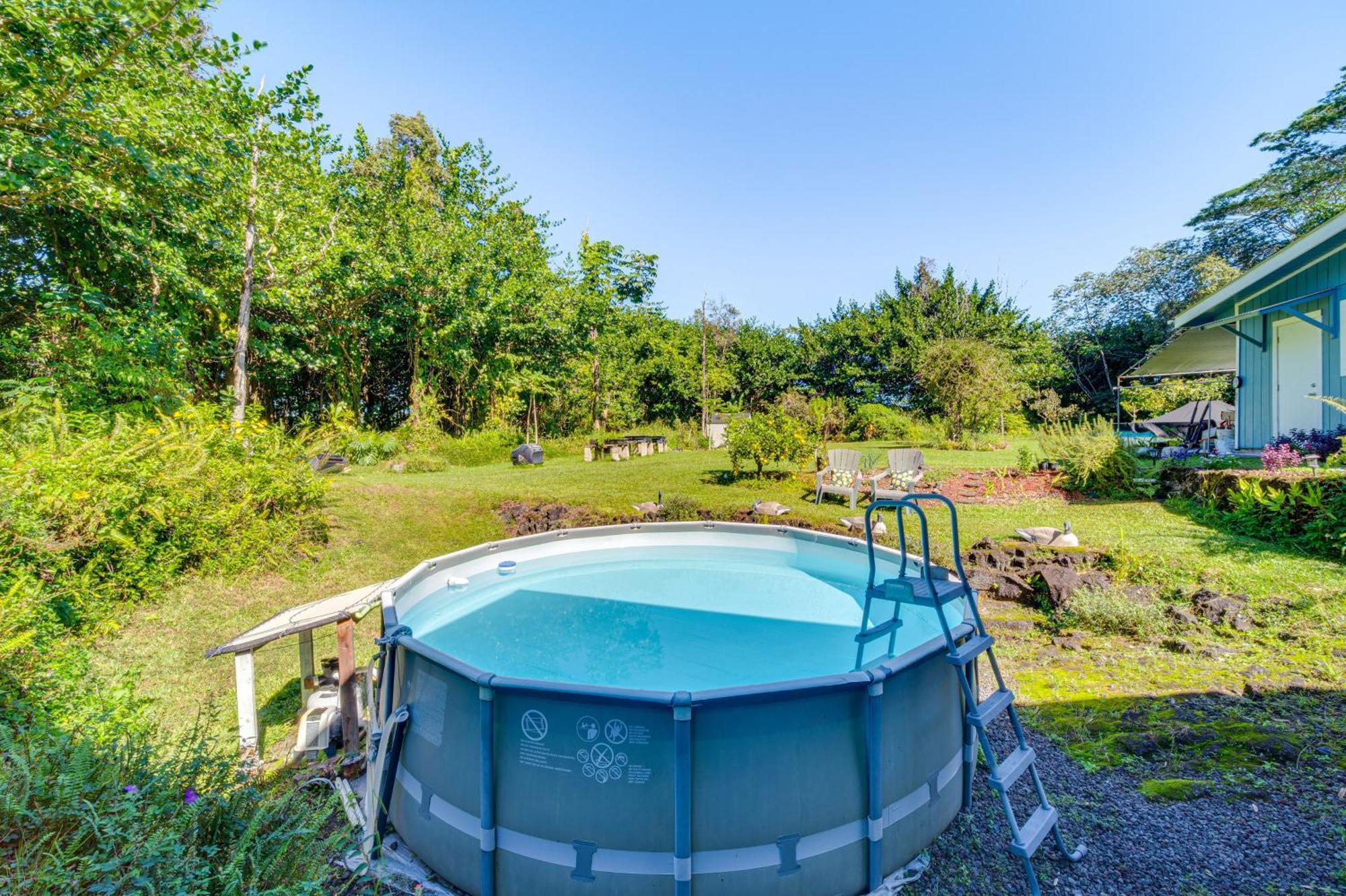 Keaau Apartment On Beautiful Acre With Pool And Deck! Kültér fotó